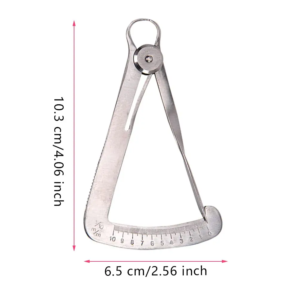 Dental Gauge Caliper Dentist Metal Wax Thickness Measurement Ruler Tool Dental Caliper For Metal Wax Dental Lab