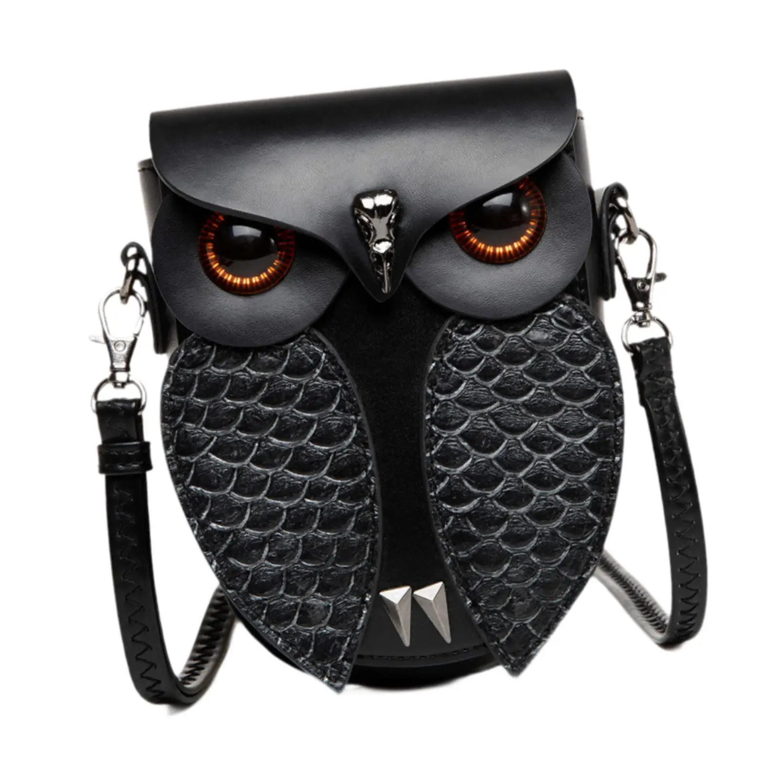 

Сумка-кроссбоди в стиле стимпанк с изображением совы, готическая, для костюмов, дорожная, на плечо, для фестивалей, Хэллоуина, для взрослых, женщин и мужчин