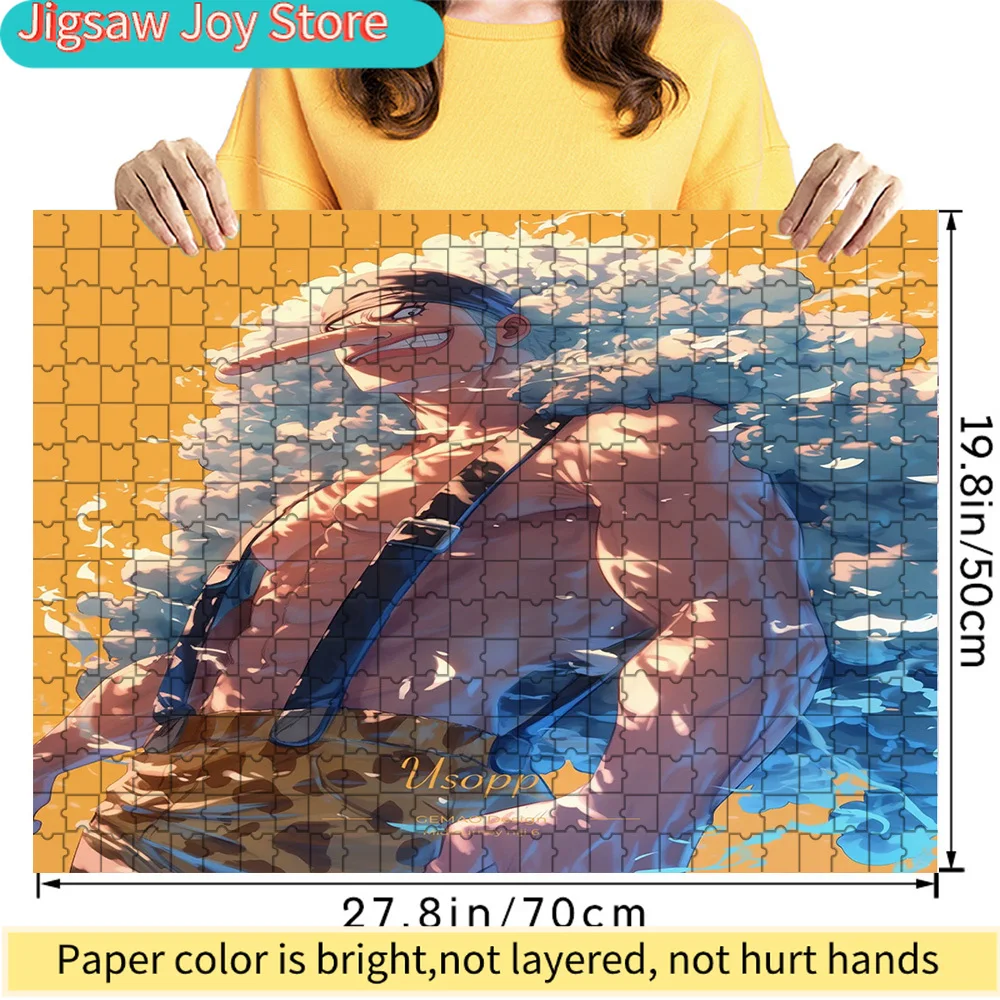 

Premium Paper Jigsaw Puzzle Featuring One Piece Usopp Dynamic Artwork with Iconic Long Nose, Muscular Build, Suspenders Outfit,