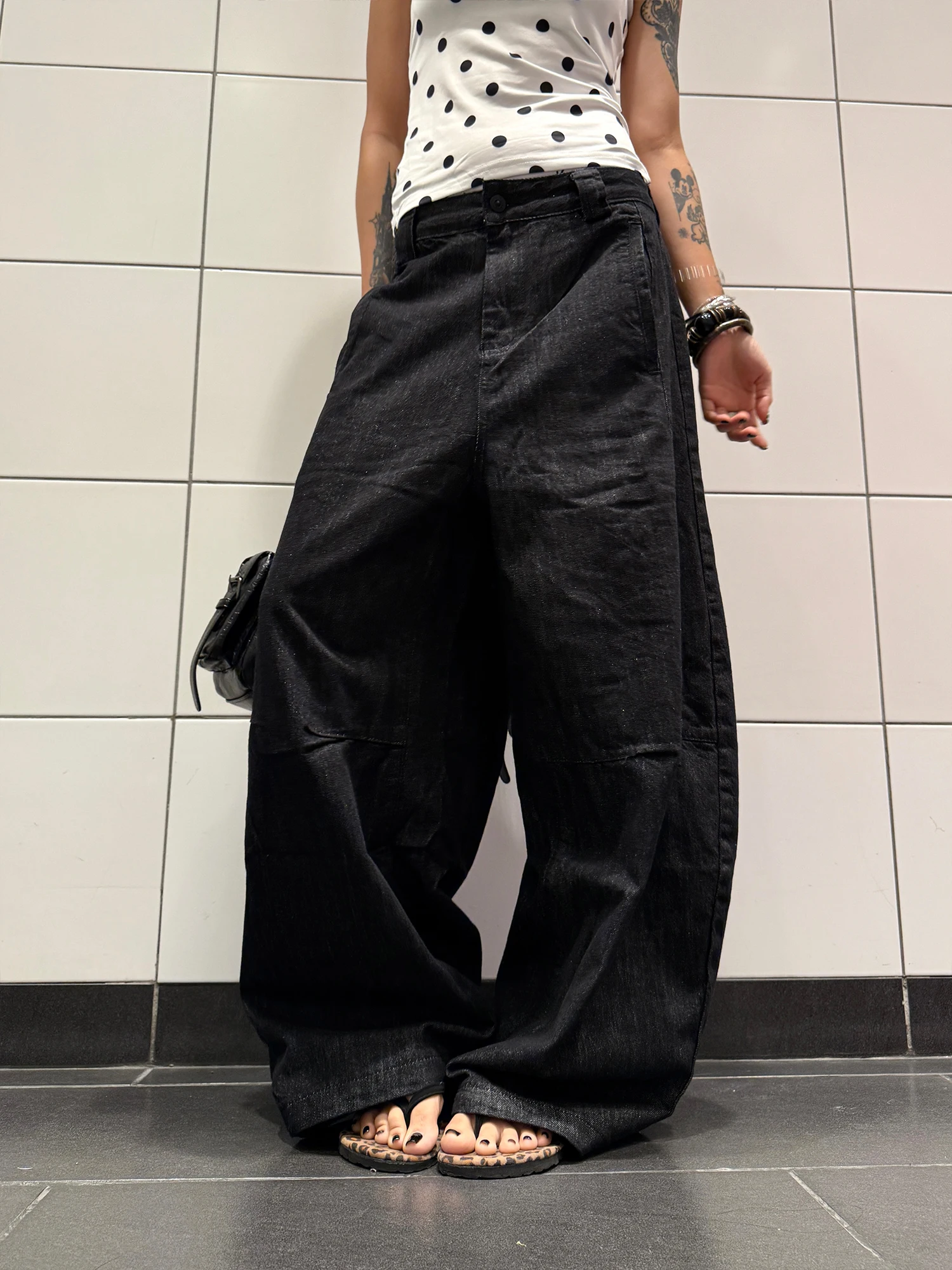 

Aesthetic Style Harajuku 2025 Spring Vintage Jeans Y2K Punk Street Boyfriend Baggy Denim Trouser Women's Mop Full Length Pants