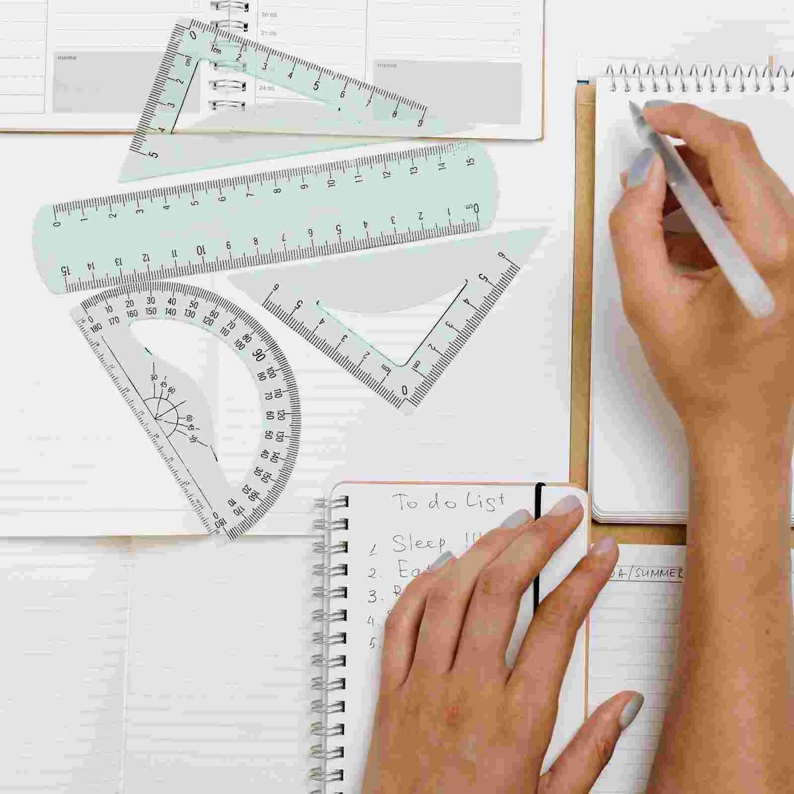 Soft Ruler and Protractor Drafting Tool School Must Have Geometry Students Drawing Office Triangle