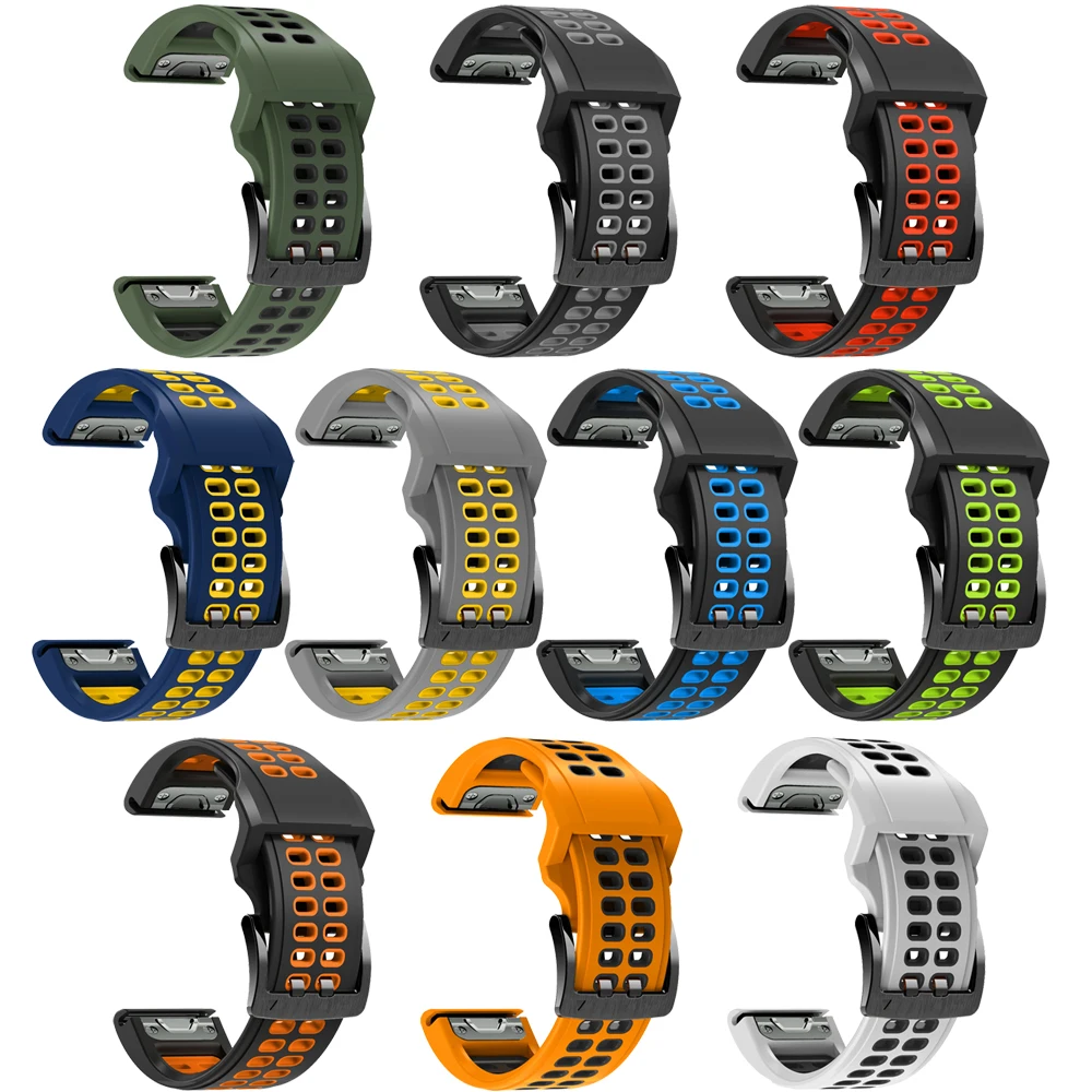 Epix 2 QuickFit Strap for Garmin Fenix 7 7X Pro 6 6X Pro 5 5X Plus 3HR Tactix Delta 935 945 Watch Band Silicone 22/26mm Bracelet