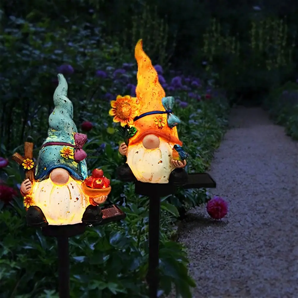 

Crafts Resin Dwarf Solar Stake Lights Cute Waterproof Ambient Light Vivid Cartoon Garden Landscape Decorative Light Lawn