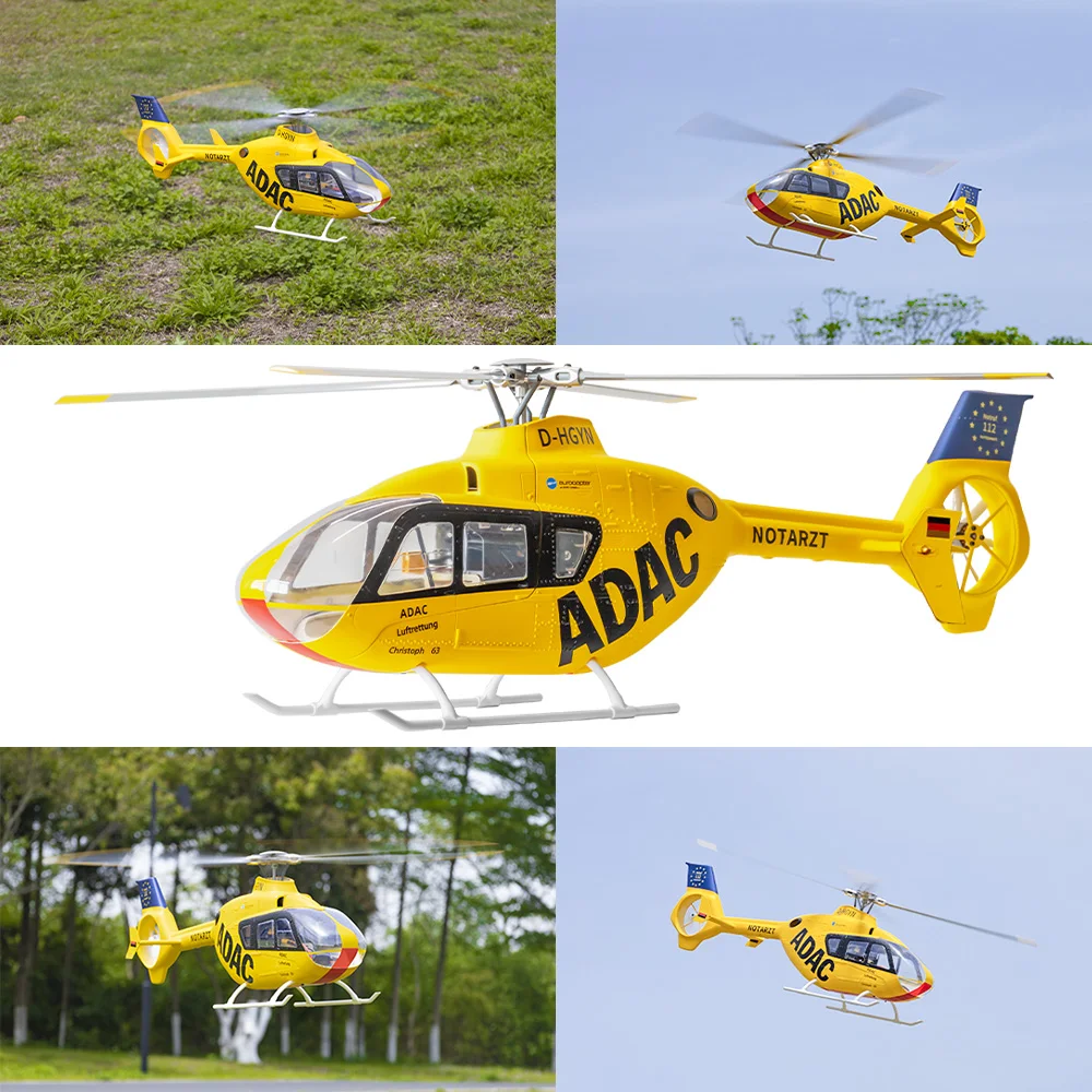 FLYWING EC135 ACE RC Helicopter EC135 scale helicopter 6CH 470 size rc helicopters 4 blades EC135 Yellow 1:16 6CH rc helicopter