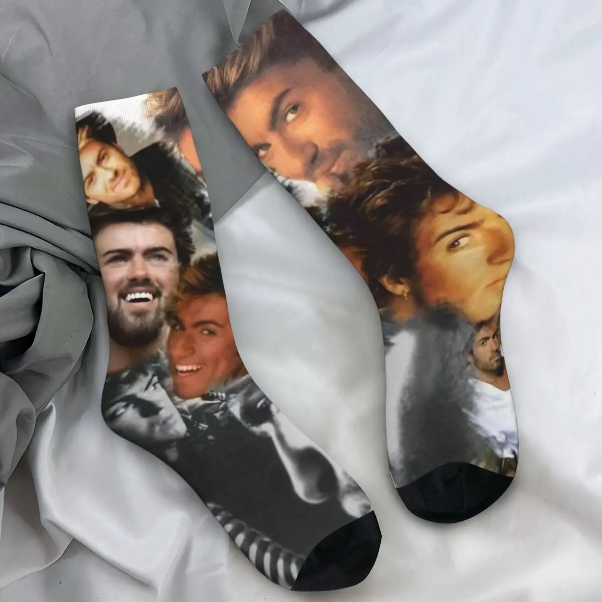 

Носки Джорджа Михаэла, весенние чулки для английской певицы, корейские мужские качественные носки, велосипедные носки с графическим рисунком, против пота