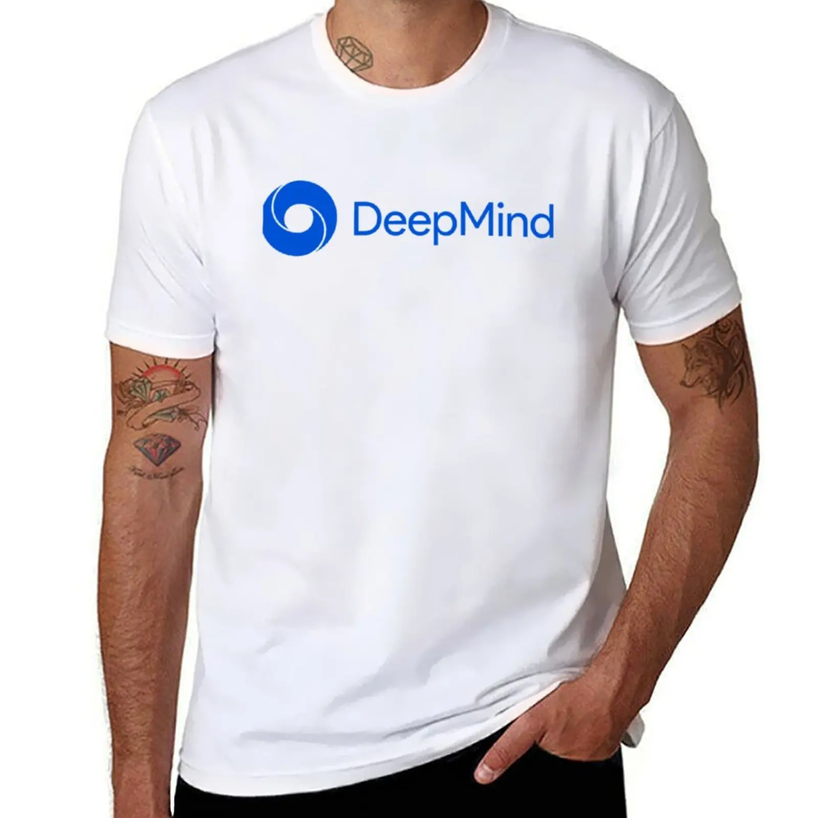 

DeepMind T-Shirt black cotton t-shirt plain for man package cotton t shirt pack T-Shirt