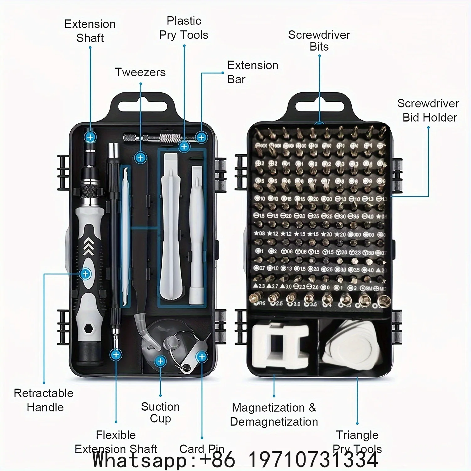 Magnetic Precision Screwdriver Set 115 in 1 Electronics Repair Tools Professional Nut Driver for Laptop Phone PC Maintenance - view 2