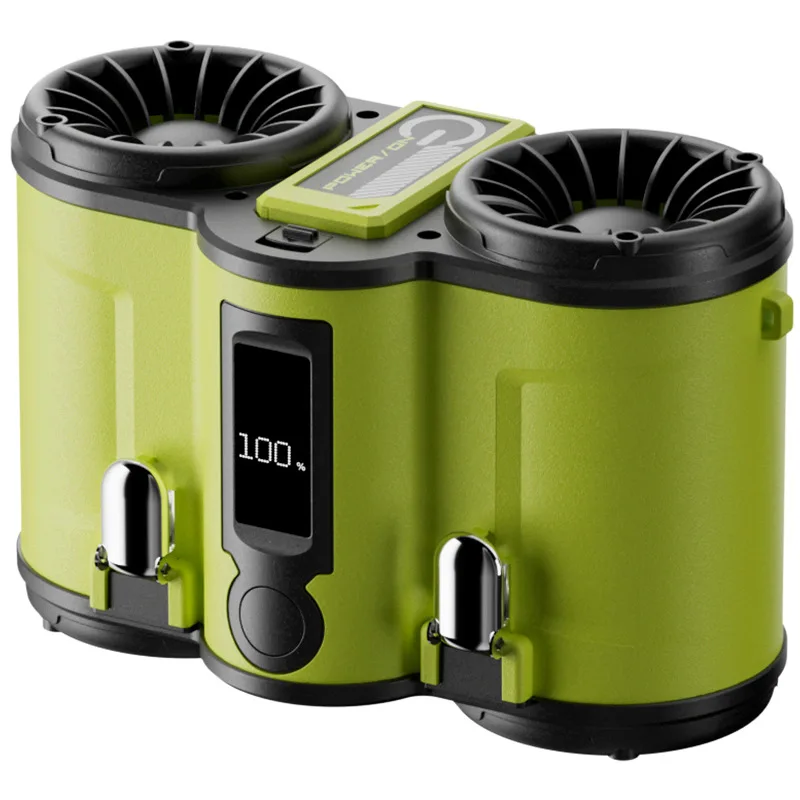 Double Head Double Trend Waist Fan Outdoor Cooling Artifact Large Wind Long Battery Life Construction Site Fan