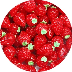 10pcs DIY Resin Charms Slime Supplies Additions Decor For Slime All Filler Cute Strawberry Phone Case Accessories Craft Ornament