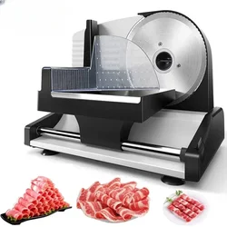 220V Electric Food Slicer Meat Food Household Desktop Meat Slicer Lamb and Beef Slicers 0-22mm Bread Ham Meat Cutting Machine