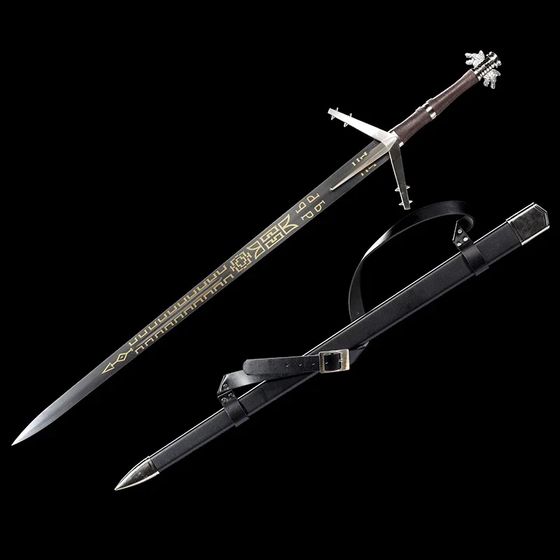 Cosplay Props -Aerondight Unique Silver Sword Witcher Geralt Sword,Lady of the Lake Sword,Steel Blade,Deocration