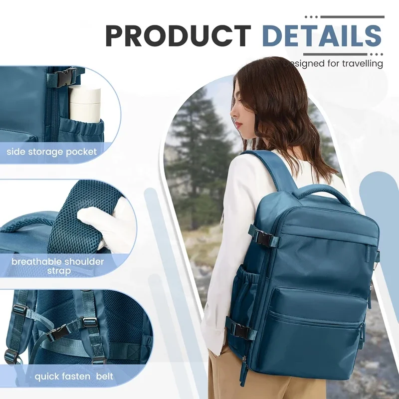 

Large Capacity Vacuum Travel Backpack, Expandable Business Laptop Backpack, Unisex School Bag & Daily Backpack