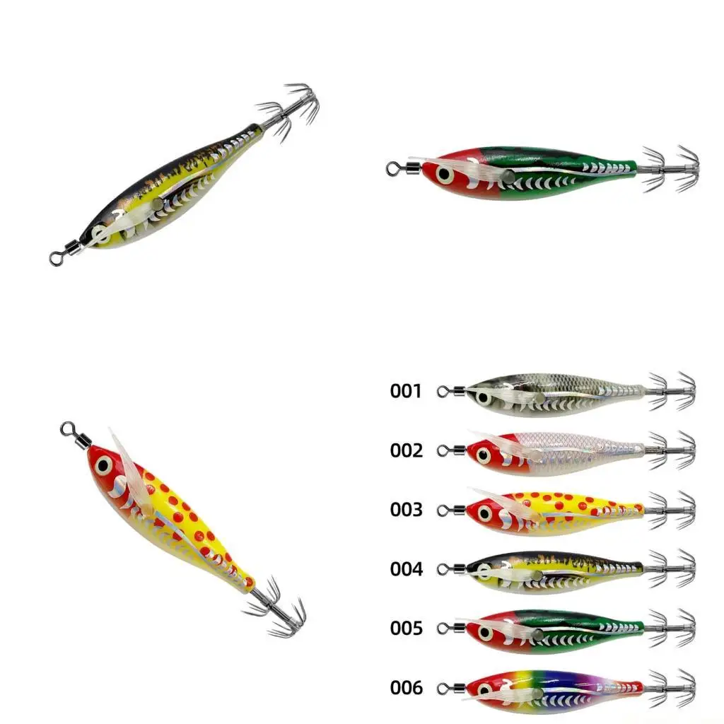 

31BE 8cm Saltwater Fishing Lures Squid Jig Hook Hard Fishing Lures Easy to Use
