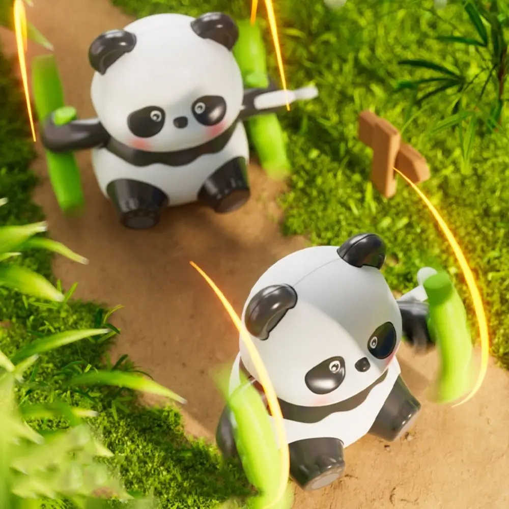 Columpio hacia adelante Panda juguetes de relojería dibujos animados móviles Anime Panda juguete de cuerda lindo columpio interactivo caminar juguetes para gatear regalos