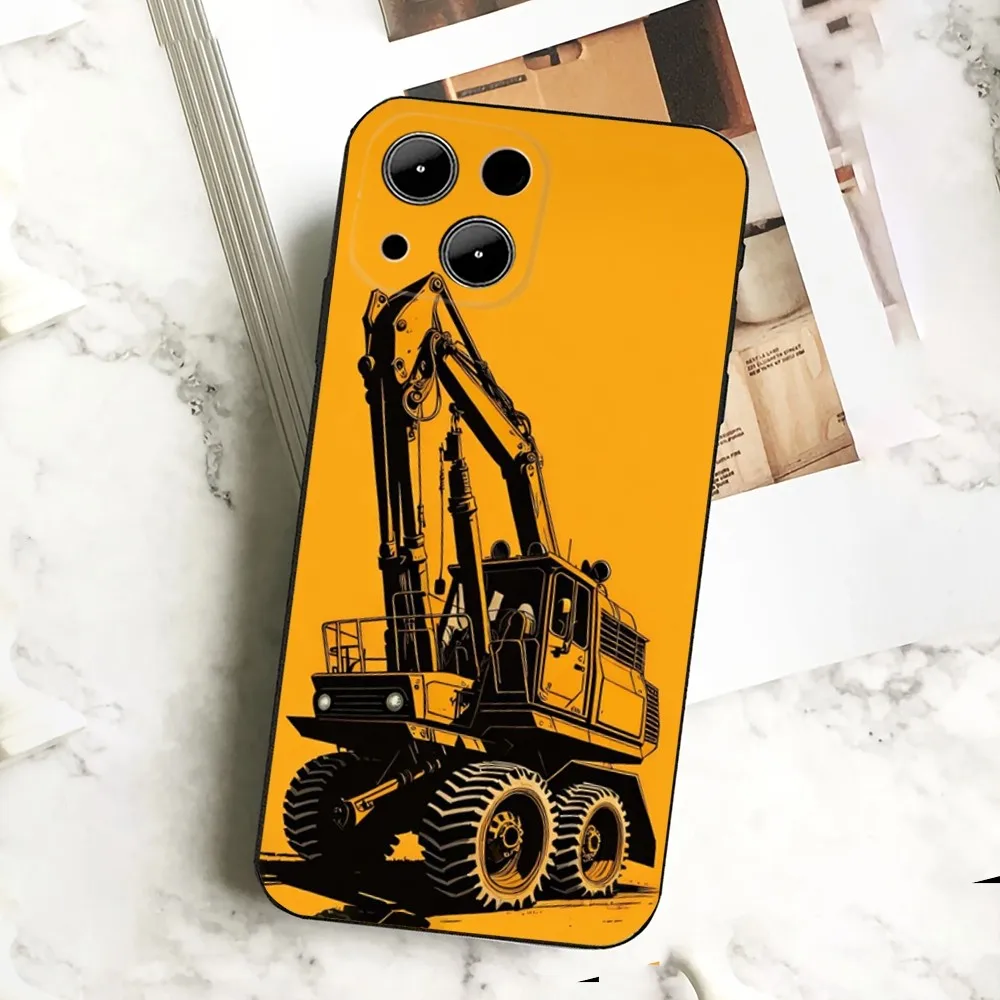 excavator  Phone Case  For IPHONE 15,13,14,12,Mini ,11, Xr, X ,Xs Pro Max 8, 7 Plus Back Cover