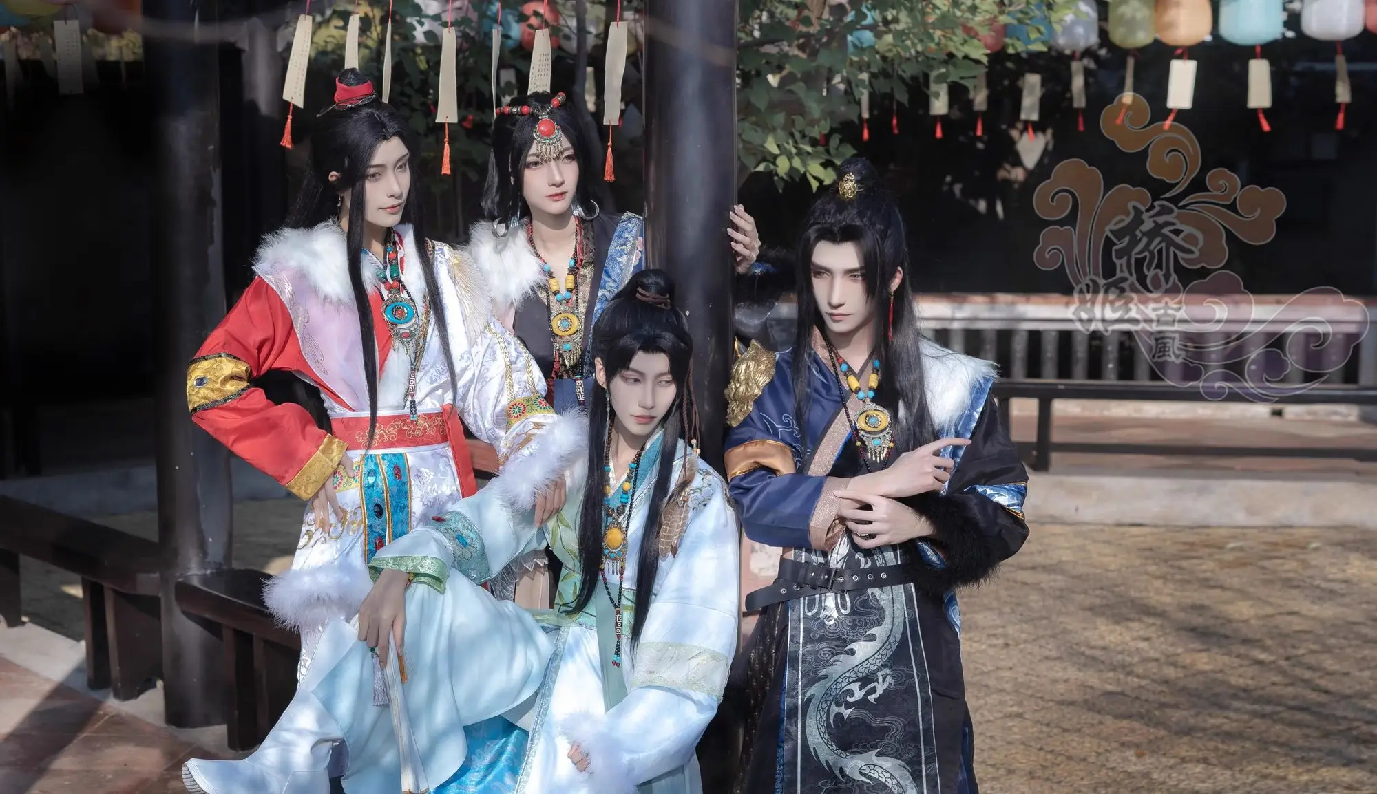 

Anime Tian Guan Ci Fu COS Four Kunlun God Official Tibetan Costume Can Be Out Of Four Scenery Cos Ancient Costume Exotic