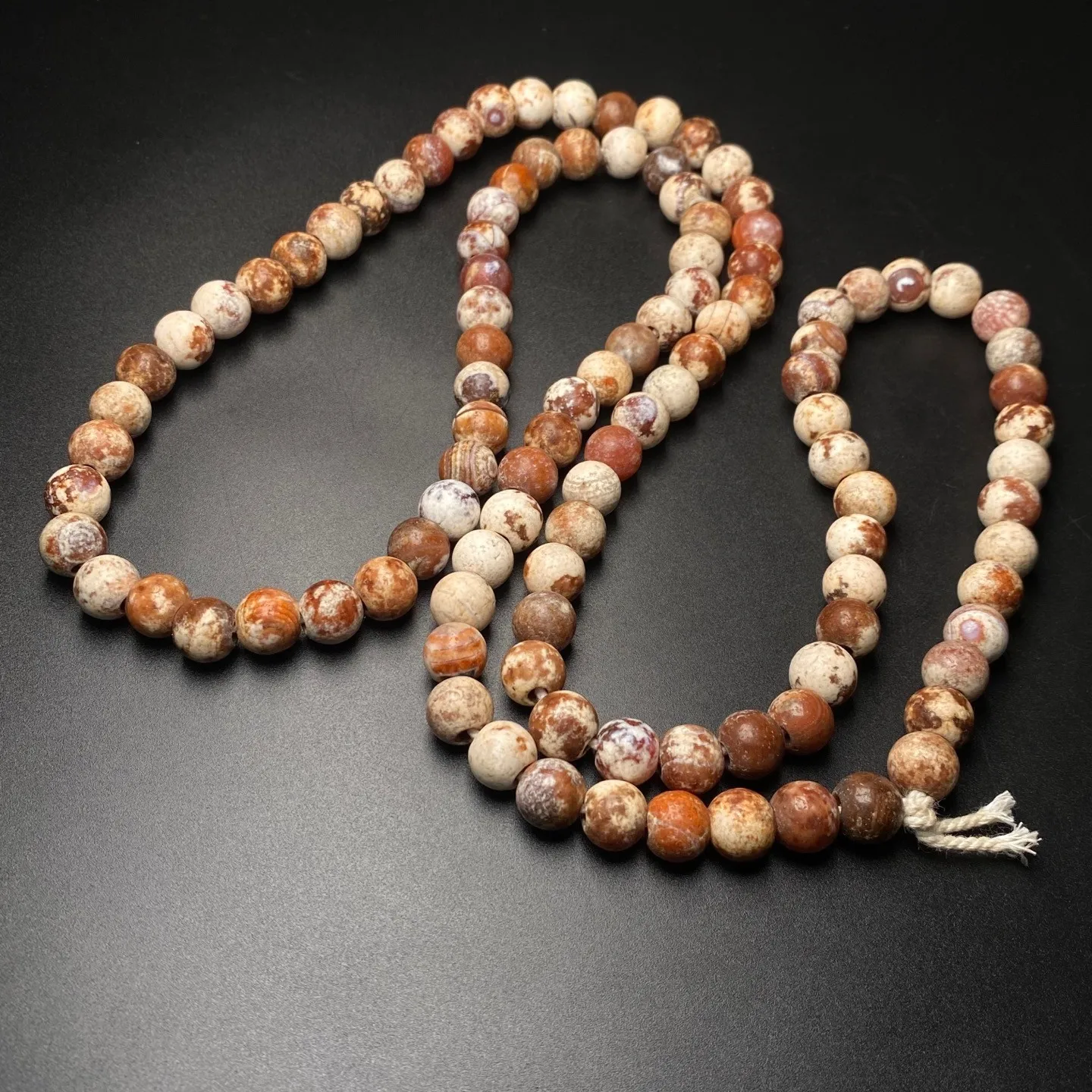 108 Tibetan Buddhism Old Agate Beads Dzi Beads Prayer Handstring Necklaces G4677