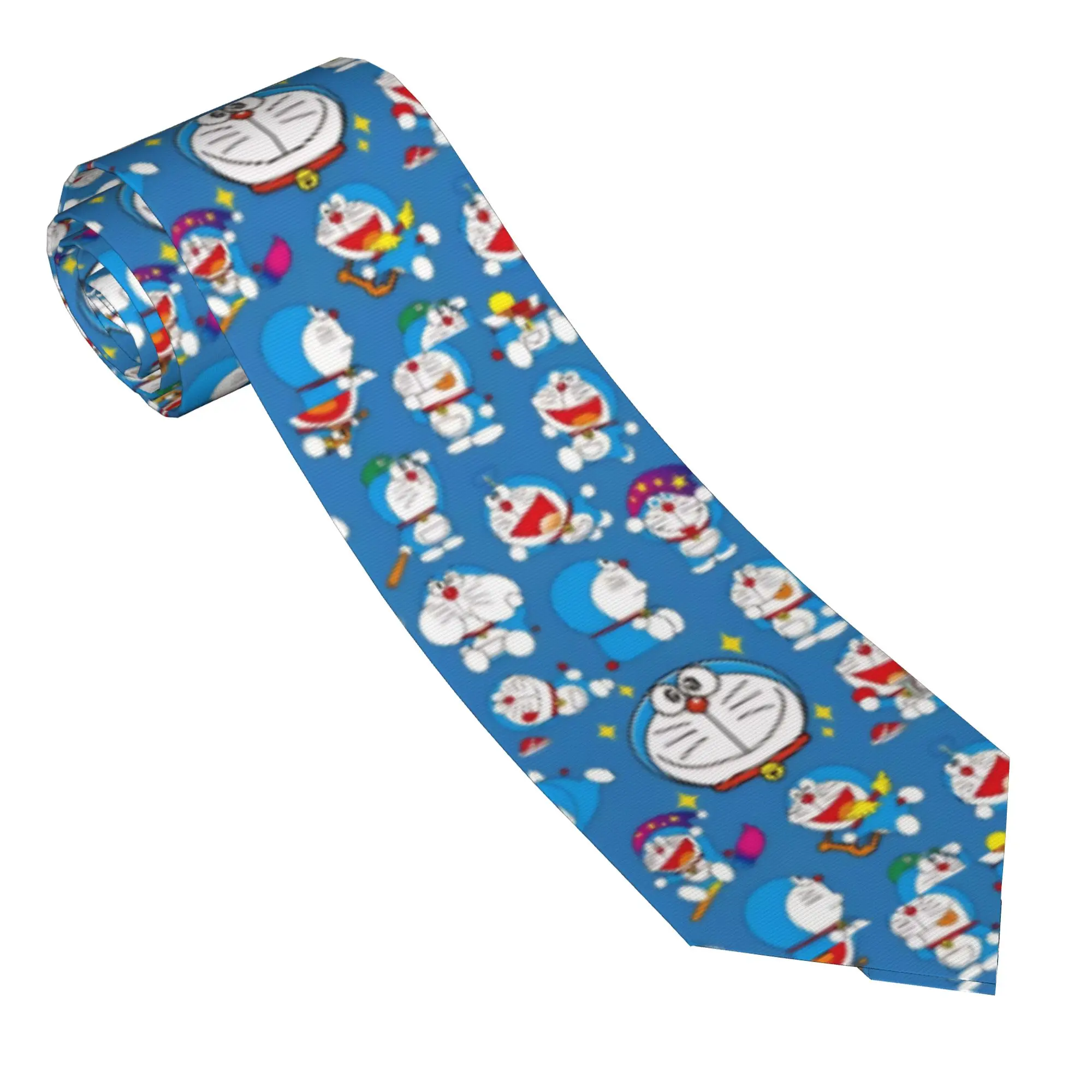 Neckties D-Doraemons Men Women Silk 8 cm Narrow Neck Tie Kawaii Cute Cartoon for Men Suits Accessories Cravat Cosplay Props