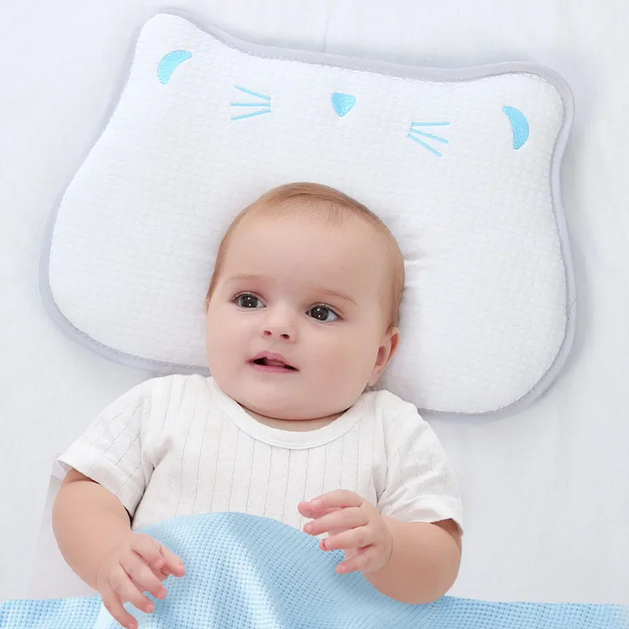 Two-sided Newborn Breathable Pillow Universal Kids Toddler Pillows Cartoon Cotton All Seasons Washable Infant Pillow