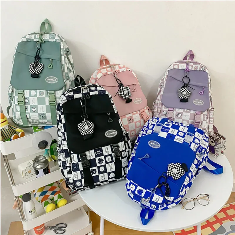 Student Backpack New Trendy Large Capacity School Bag Shoulder Bag For Girls Women Casual Backpacks Travel Bag For High School