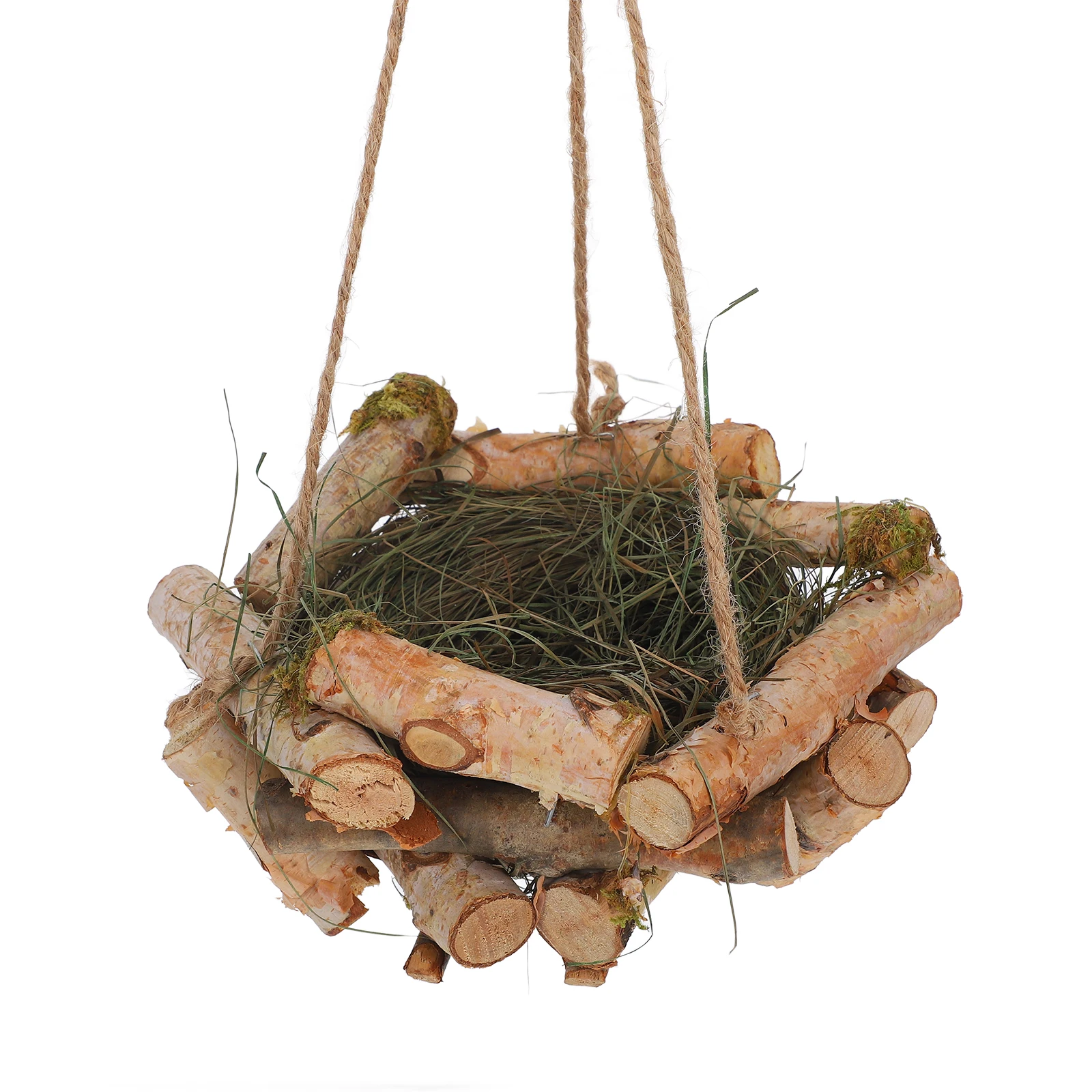 

Handcrafted Wooden Bird Nest Hanging Decor Natural Rustic Boho Style Home Garden Outdoor Indoor Patio Ornament