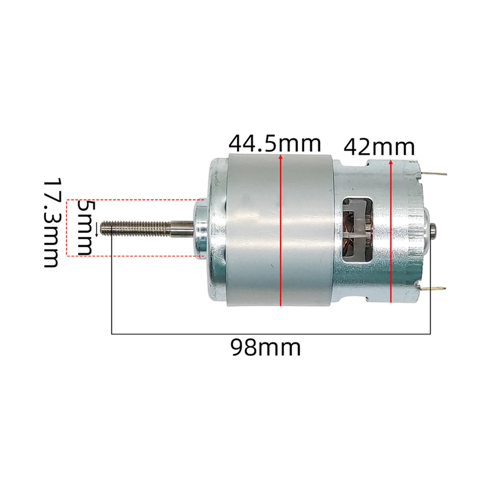 

Garden Equipment 755 Motor 12V Electric Lawn Mower Motor Fast Installation High Performance Metal Material Silver Color