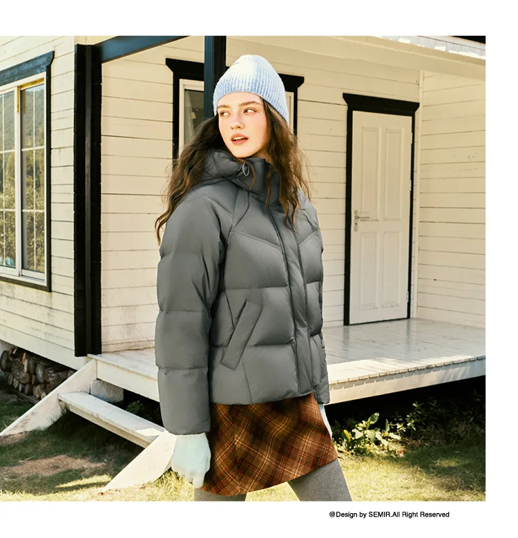 Semir Down Jacket Women Winter 90% Down Loose Raglan Sleeve 2026 New Women's Clothing Coats for Woman