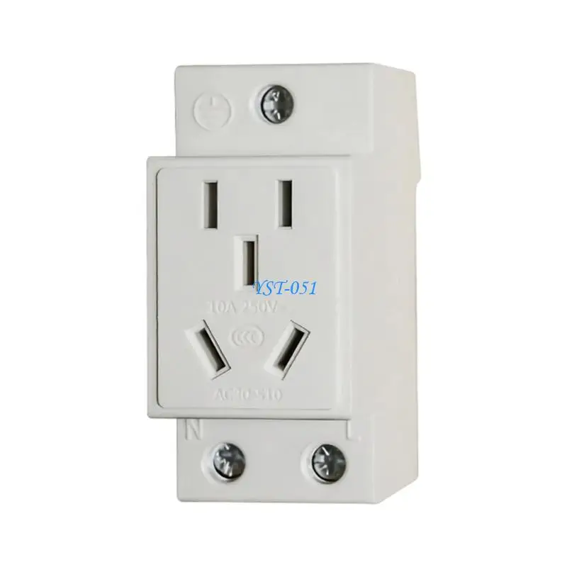 E15A Industrial DIN Rails Socket Rails Mount Electrical Socket With Metal Conductors For Stable Power Supply For Home Industry