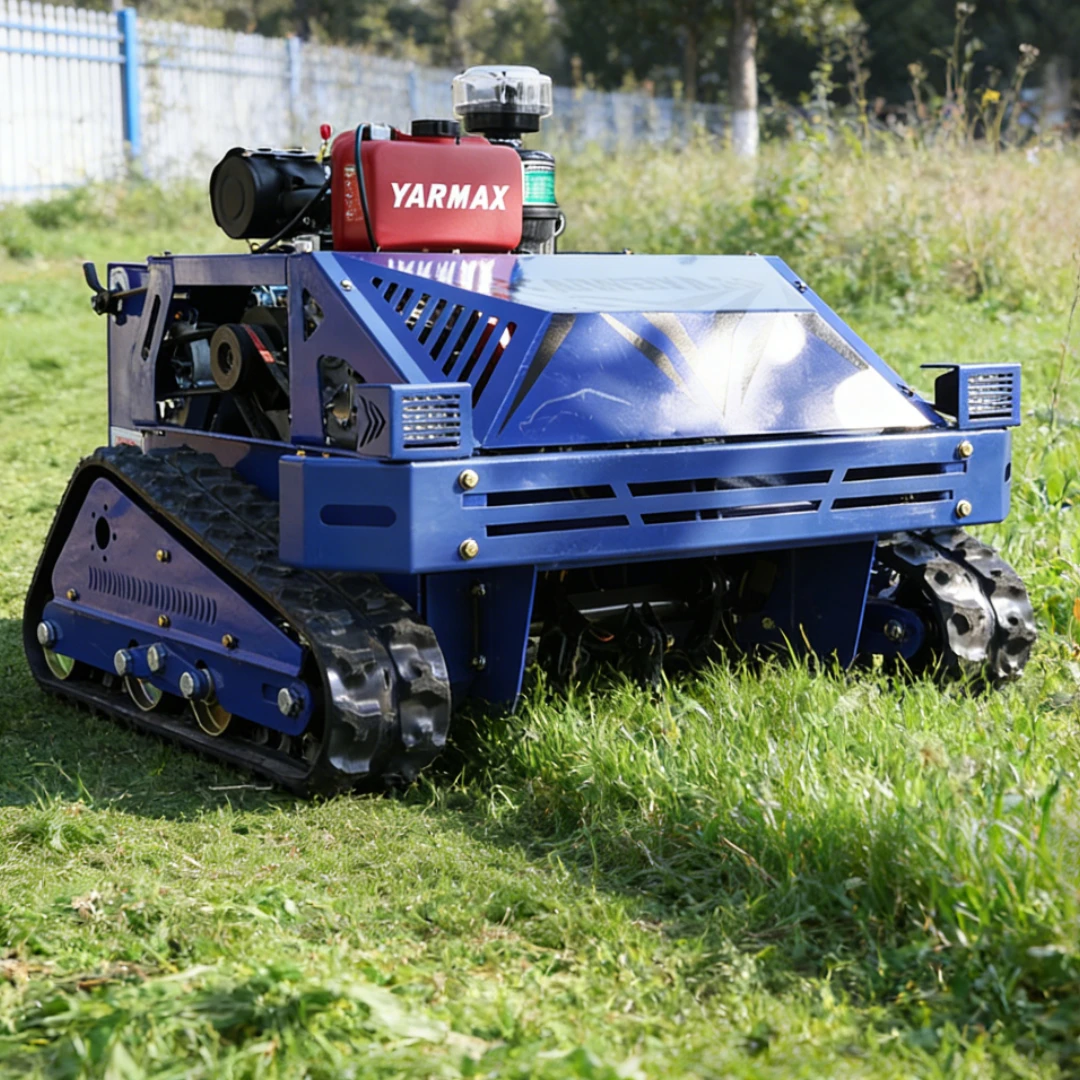 

Customized remote-controlled weed trimmer for professional cutting of weeds on slopes, fields, and all terrains