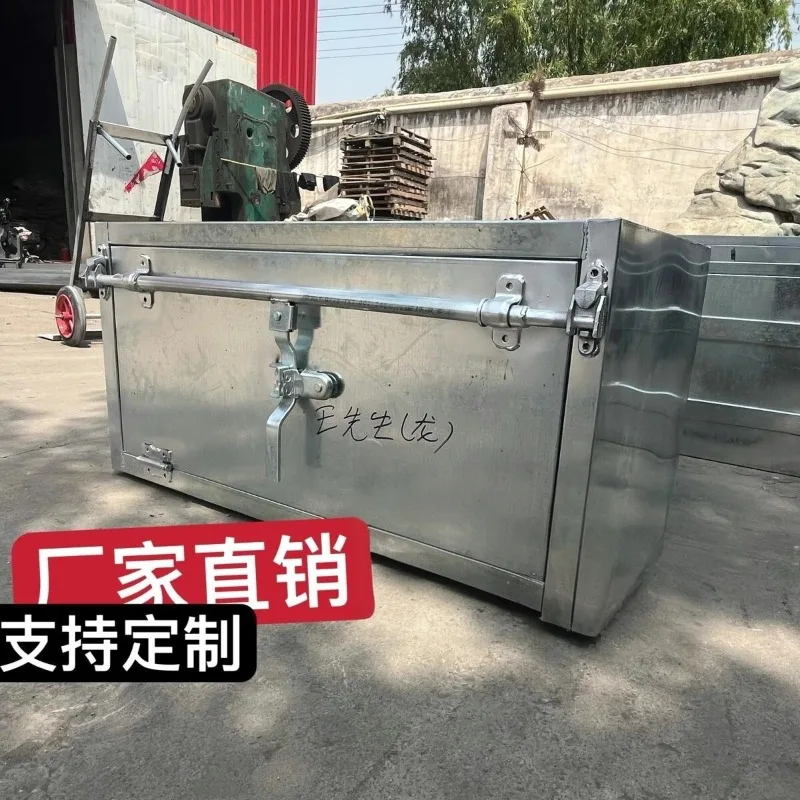 Custom Thick Welded Steel Sloped Storage Box, Lockable Tool Chest for Truck & Semi Trailer