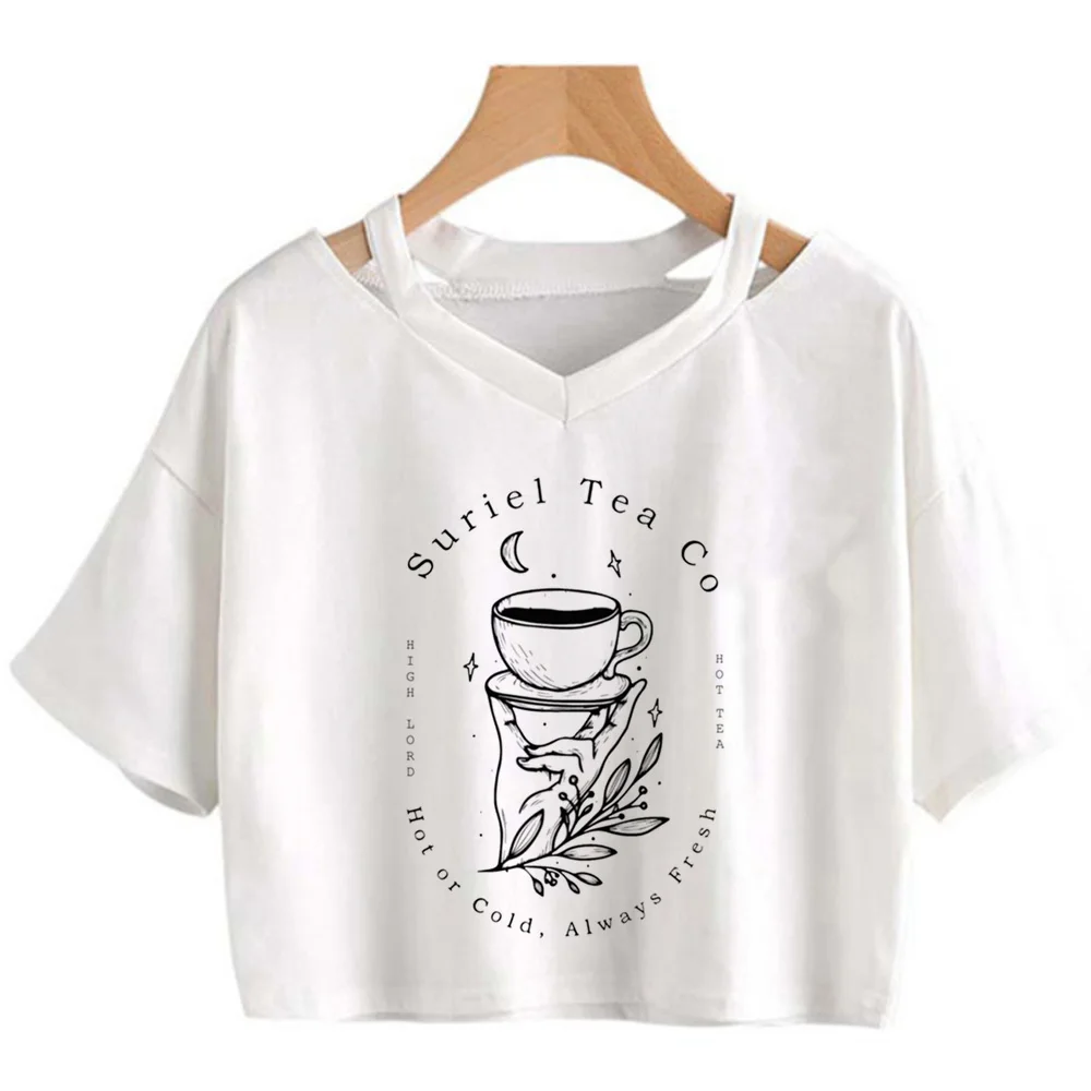 Acotar 90s hippie streetwear crop top Woman streetwear vintage goth tshirt clothing