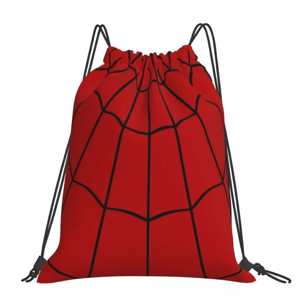 Spider Web - Red Backpacks Casual Portable Drawstring Bags Drawstring Bundle Pocket Sundries Bag Book Bags For Man Woman Student