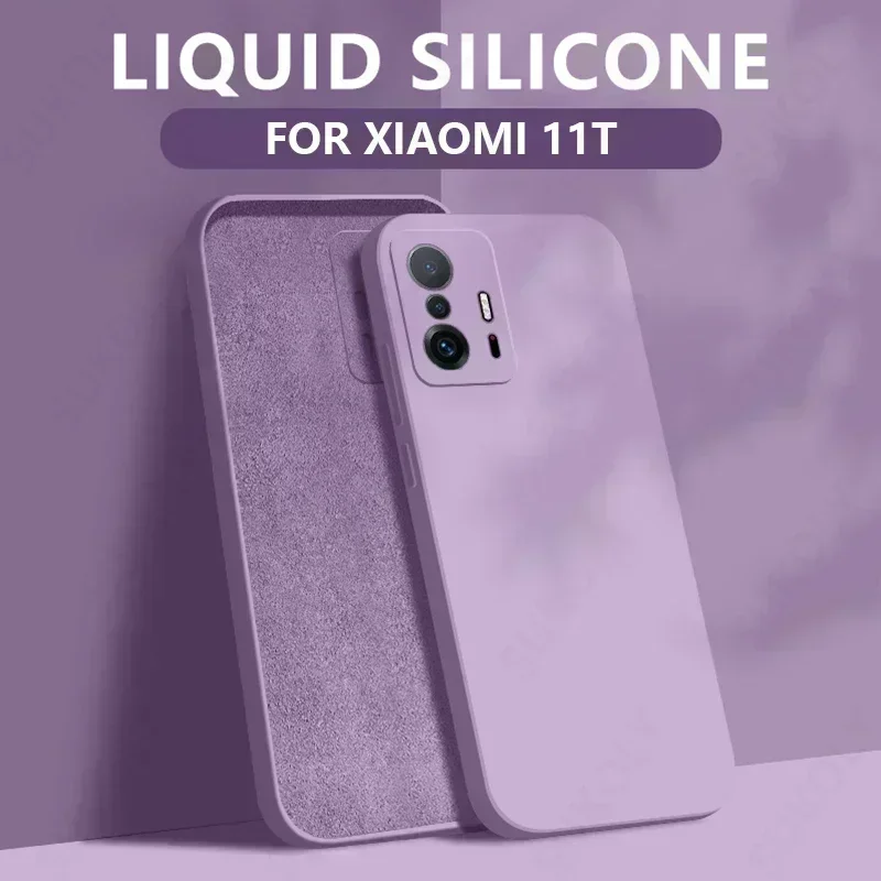 Para Xiaomi 11T Pro funda de silicona líquida suave Fundas para Xiaomi Redmi Note 11 Pro 11s 12 13 13T Mi 11 Lite 5G NE Coque