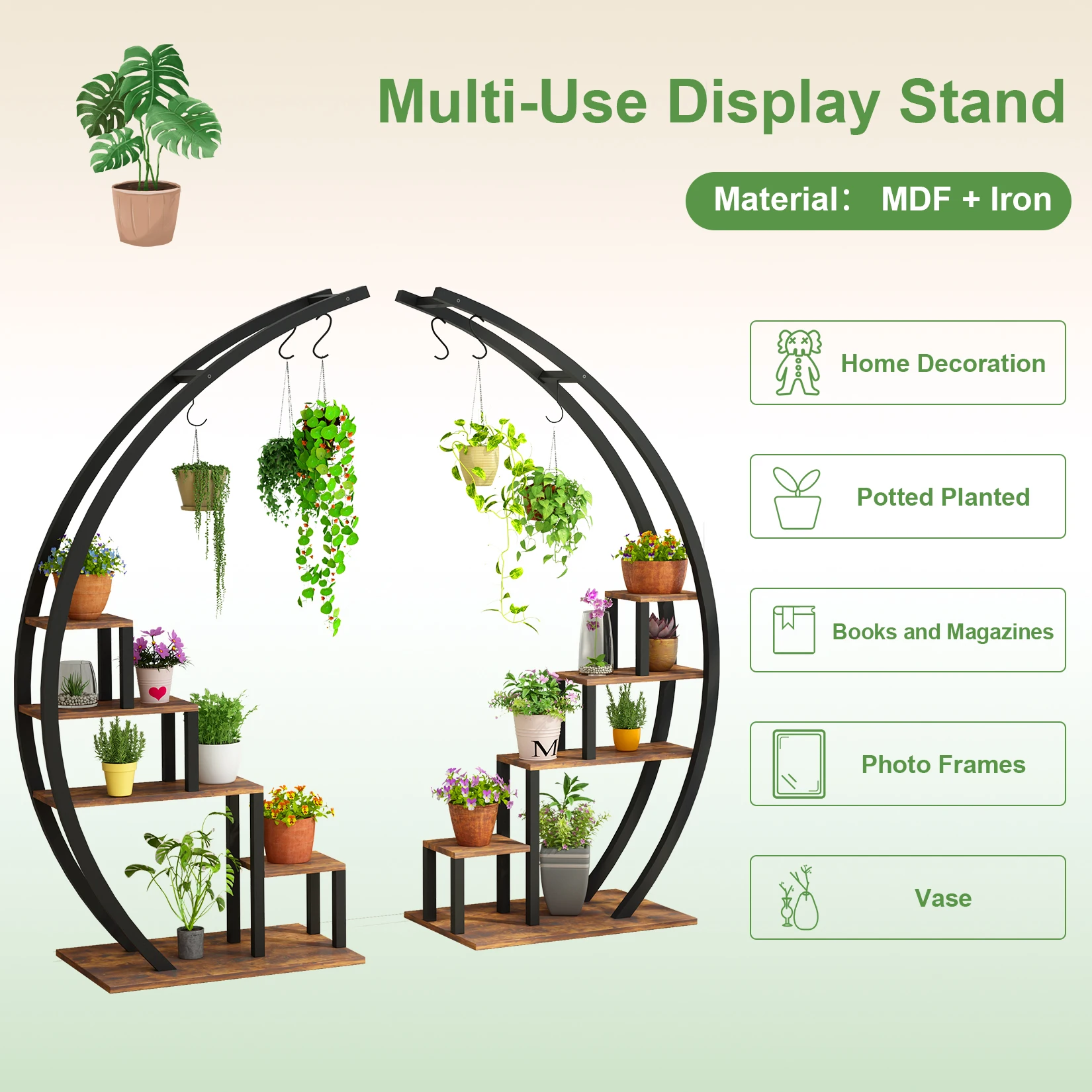 Half Moon Plant Stand Set 6