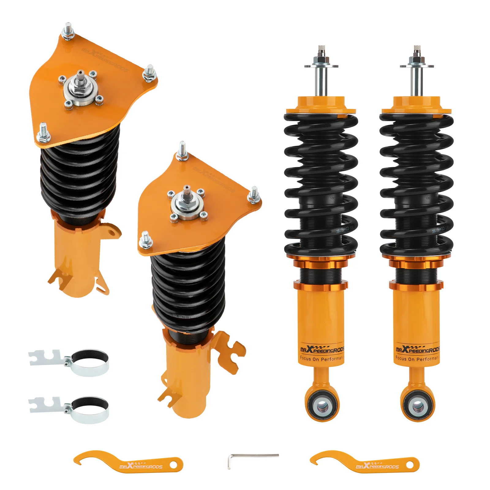 Coilovers for Mini Cooper R50 R52 R53 FWD 2001-2007, 24 Levels Damping Adjustable Coilovers Suspension Kit