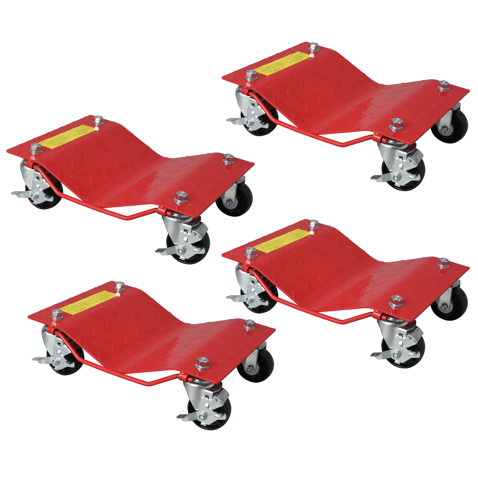 Auto-Rollwagen-Set, Hochleistungsfähig, 2er- oder 4er-Pack, Auto-Rollwagen mit leichtgängigen Rädern für Materialtransport in der Garage, 3000 bis 6000 lbs Tragfähigkeit, mit Bremse, für SUV, LKW,