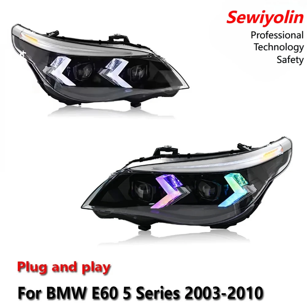 

Car RGB LED Tail Light Assemblies For BMW E60 5 Series 2003-2010 Auto Fog DRL Brake Turn Signal Lamp Plug And Play