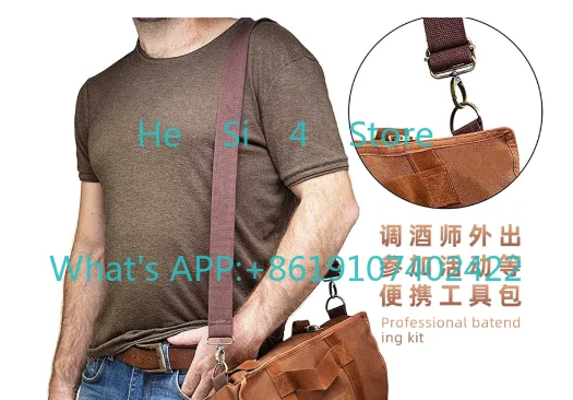 Bar, Professional Bartending Kit Oblique Span Canvas Bag Bartending Tool Combination Set