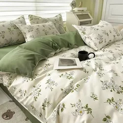 Ins Dandelion Bedding Set Duvet Cover Flat Bed Sheet Pillowcases Adult Kids Plants Flowers Soft Bed Linen