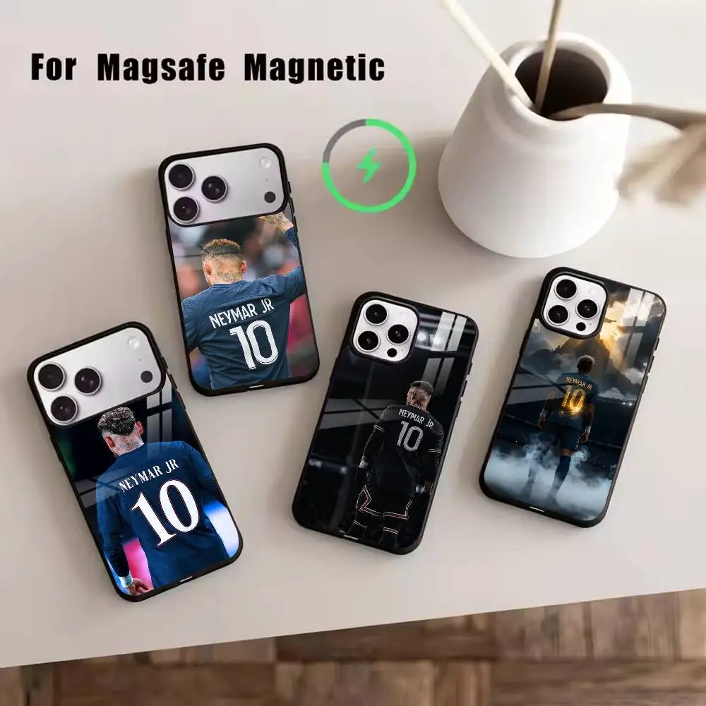Football 10 For NEYMAR JR  Phone Case For iPhone17,16,15,14,13,12,11 Plus,Pro Magnetic For Magsafe Wireless Charging