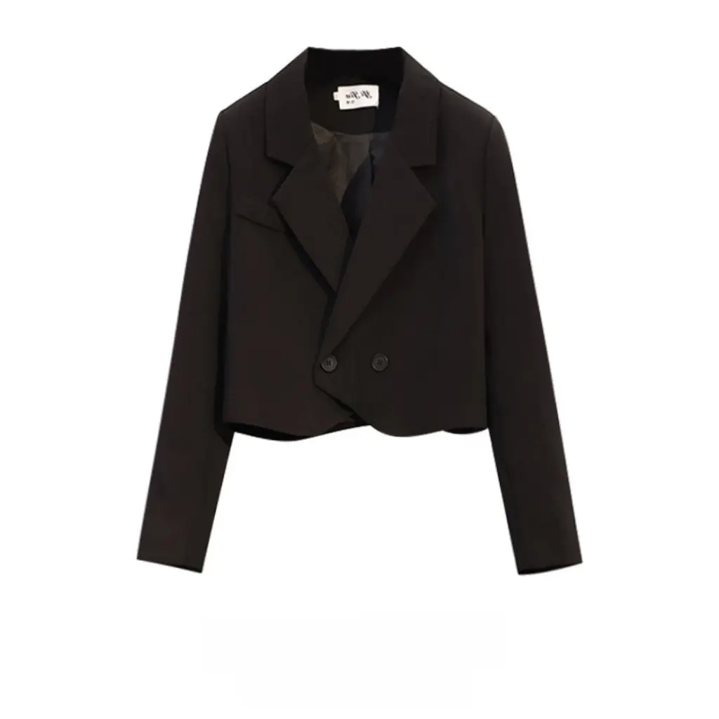 

plus Size Women's Korean Style Spring Autumn Short Suit Jacket High-Quality Fashion for Chubby Girls