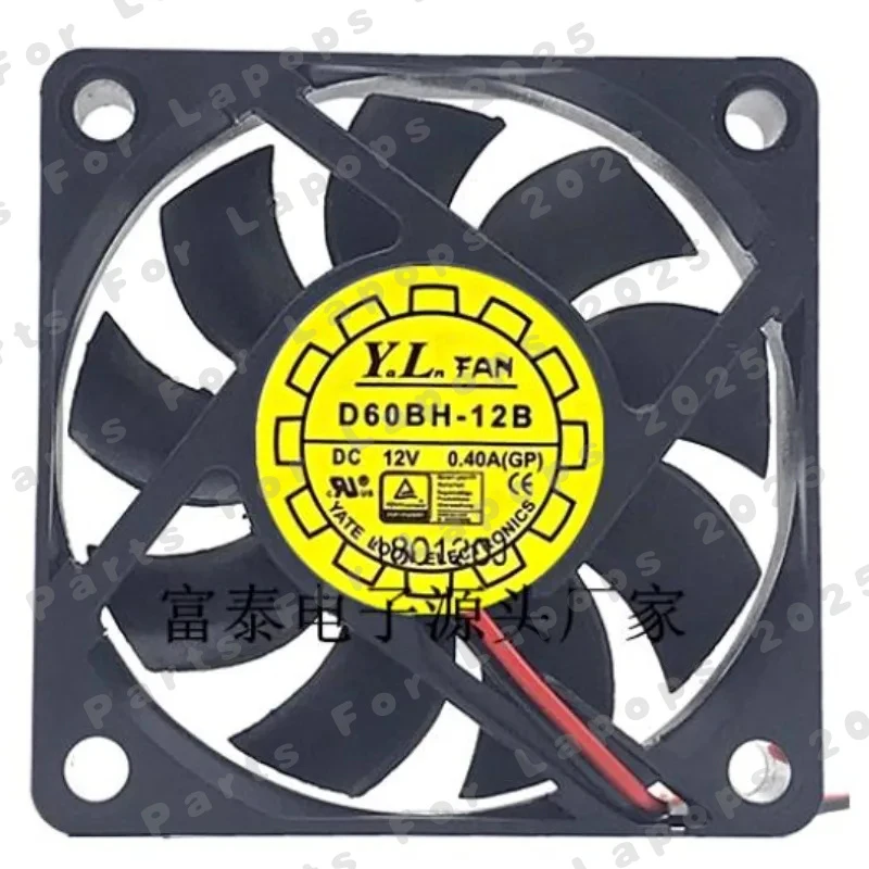 

J For D60BH-12B New Cooling Fan 12V 0.4A 6CM Double Ball 6015 1PCS 60×60×15mm