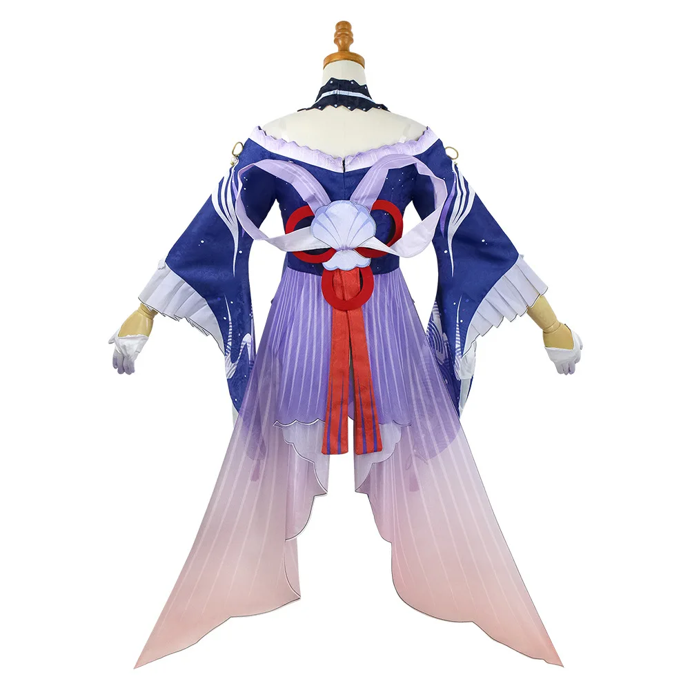 Sangonomiya Kokomi Cosplay Outfit Genshin Impact Complete Costume with Stockings for Women Anime Cosplay - view 2