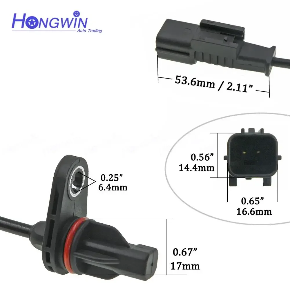 95681D9000 95680D9000 95671-D3000 95670-D3000 95670D3000 Front Rear ABS Wheel Speed Sensor Fits Kia Sportage 2016-2022 4WD - Image 2