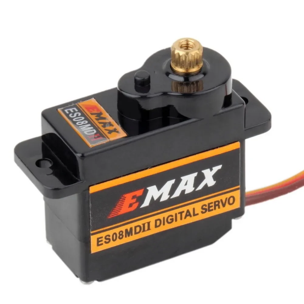 4pcs EMAX ES08MDII ES08MD II Digital Servo 12g/ 2.4kg/ High-speed Mini Metal Gear