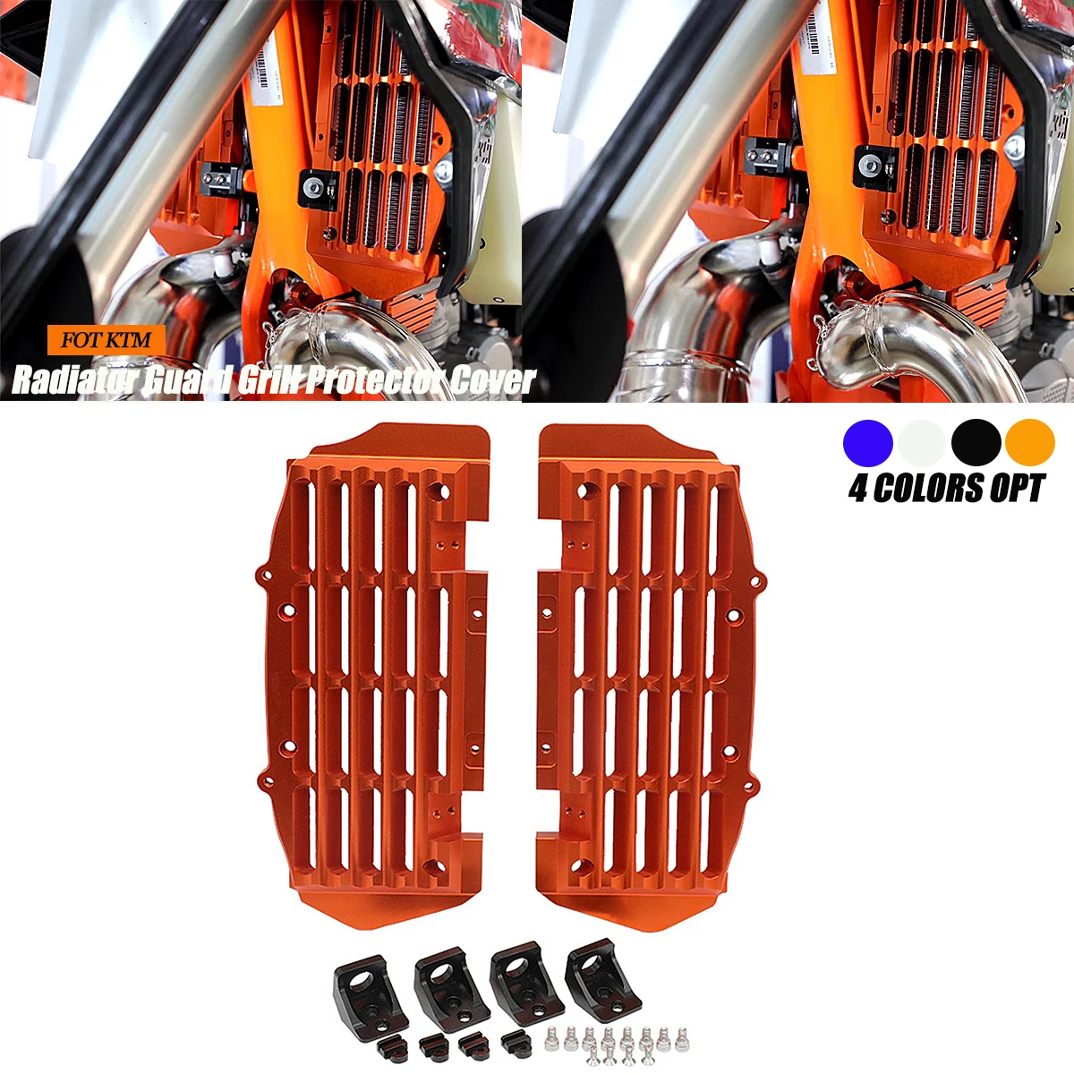 

Radiator Guard Grill Protector Cover For KTM XC XCF SX SXF XCW XCFW EXC EXC-F TPI Six Days 125 150 200 250 300 350 400 450 500