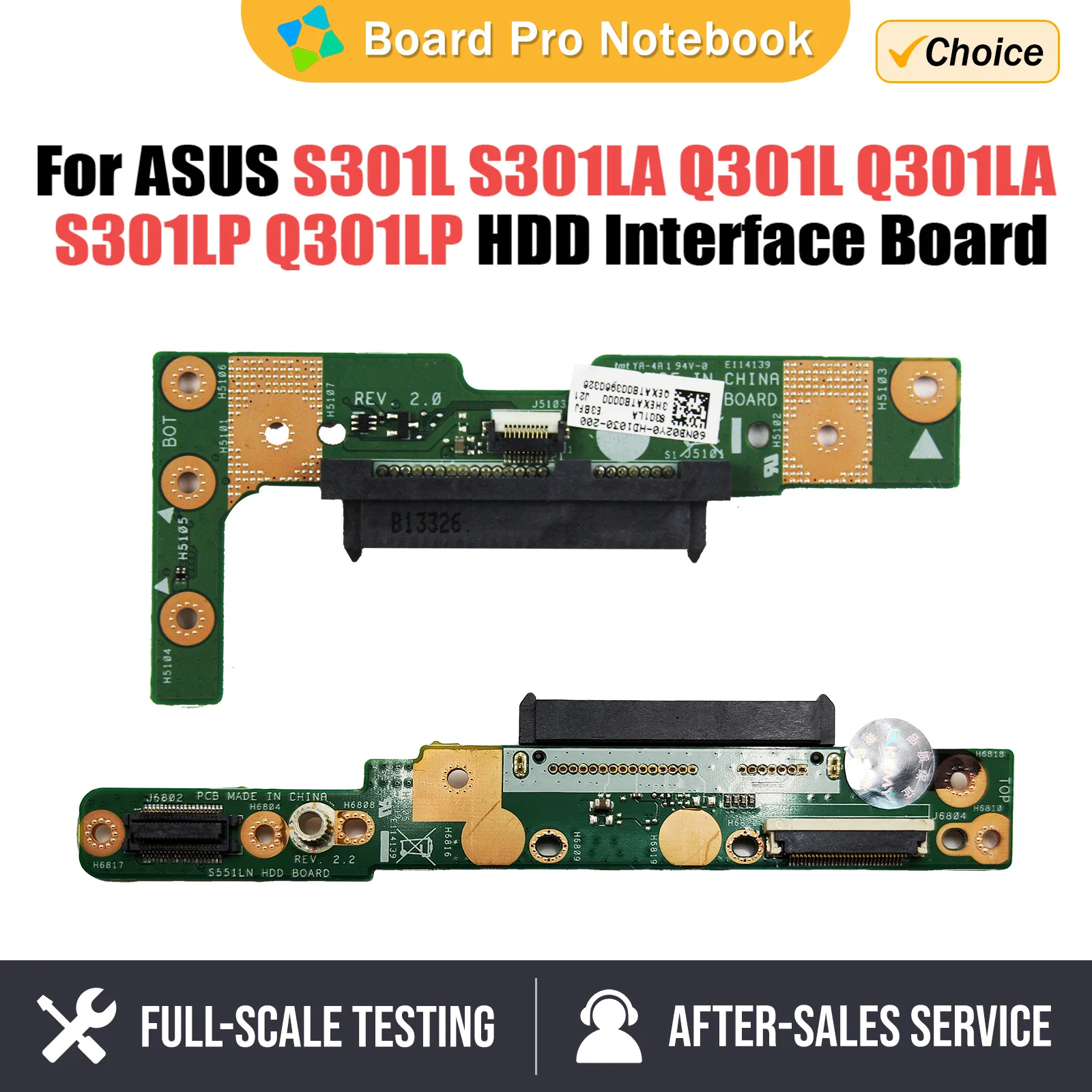 For ASUS S301L S301LA Q301L Q301LA S301LP Q301LP S551LB S551LN S551L K551L A551L HDD interface small Board test good Fast Ship