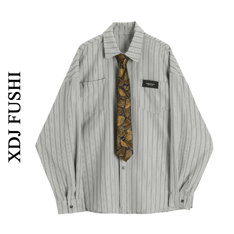 

Women's Striped Shirts and Blouses Y2k Long Sleeve Harajuku Streetwear 2000s Women Vintage Sweet Shirt For Lady Blusas Tops
