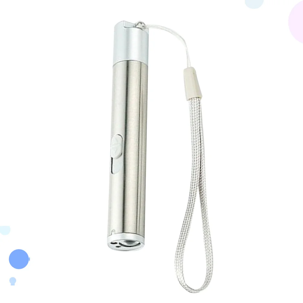 USB قابلة للشحن بقيادة مصباح يدوي الفولاذ المقاوم للصدأ الشعلة الصغيرة للتخييم في الهواء الطلق المال ضوء الفضة المحمولة