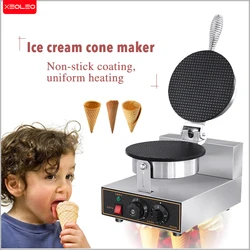 XEOLEO Crispy Crust Ice Cream Cone Machine 1250W Waffle Crispy Crust  Machine Crispy Egg Roll Cone Machine  Non-Stick